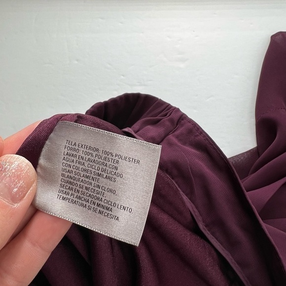 Worthington Eggplant Simi Sheer Maxi Skirt Ladies Large NEW - Picture 8 of 9